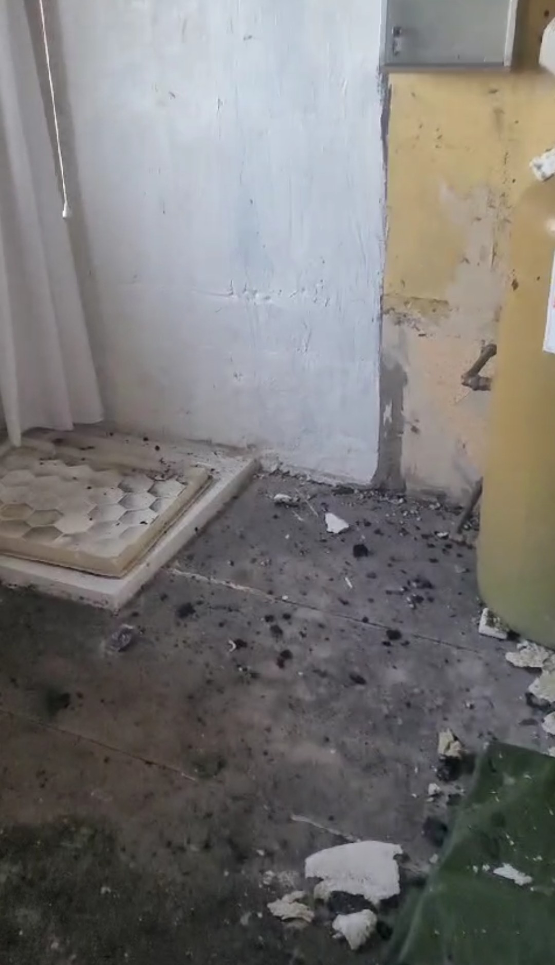 Shower area before renovation